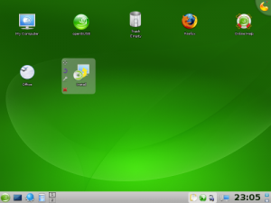 Click install icon to install openSUSE 11.0 KDE 4