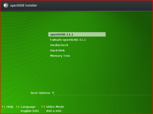 Select opensuse 11.1
